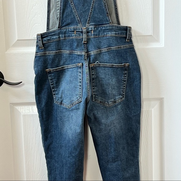 ⭐️ Free People Denim Jean Overalls Coveralls Size 26R - Picture 12 of 13